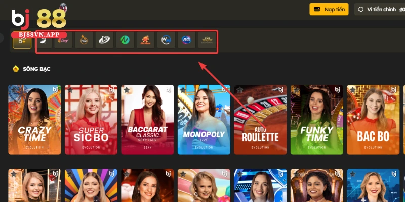 Casino BJ88 - Giải trí hấp dẫn chuẩn sòng bạc 5 sao đẳng cấp 3 Sảnh chơi tại danh mục casino BJ88